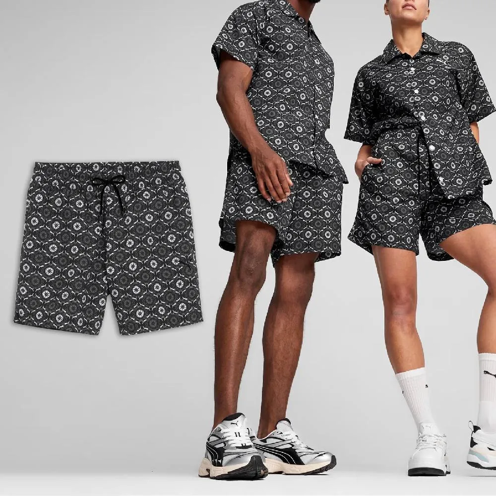 Puma 彪馬 短褲 New Prep Shorts 男女款 黑 白 抽繩 開衩 中性短褲 62787401 歷史價格詳細信息