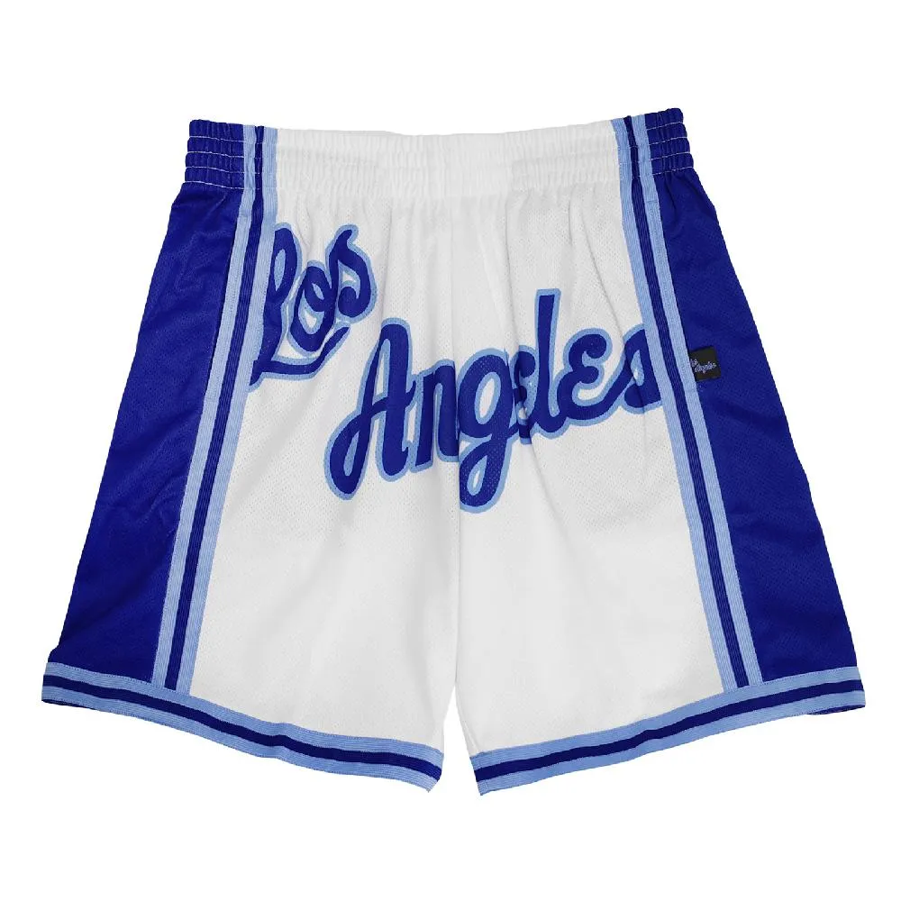 Mitchell & Ness 短褲 NBA Lakers 洛杉磯湖人 Big Face 球褲 復古 紫金【ACS】 歷史價格詳細信息