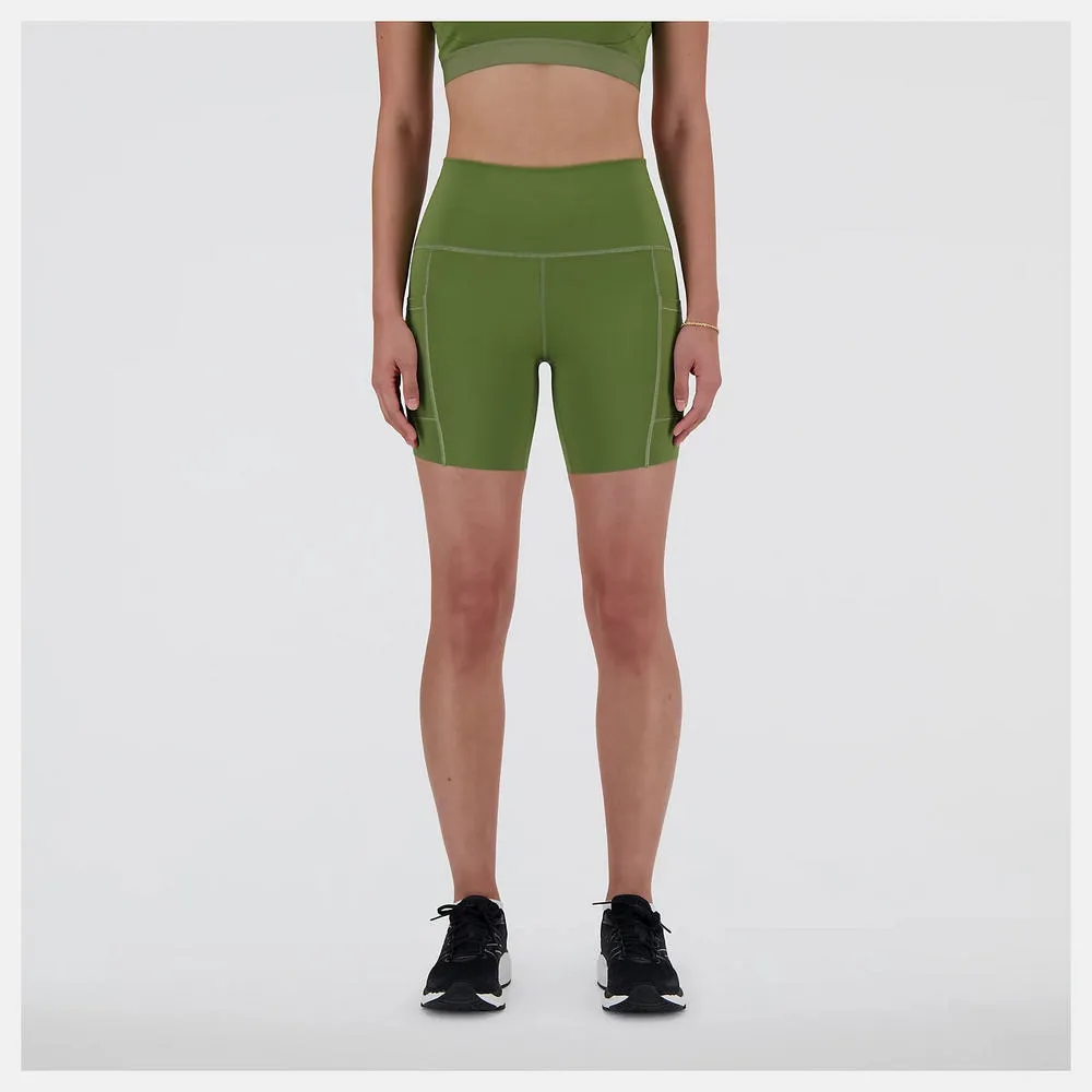 New Balance 短褲 綠 膝上 NB 棉褲 運動褲 女款【ACS AWS23552SAE 歷史價格詳細信息