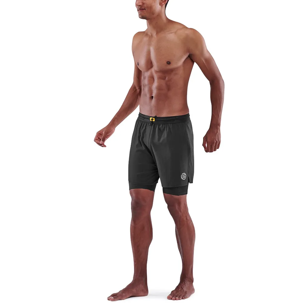 SKINS訓練級二合一壓縮短褲 男 海軍藍 歷史價格詳細信息