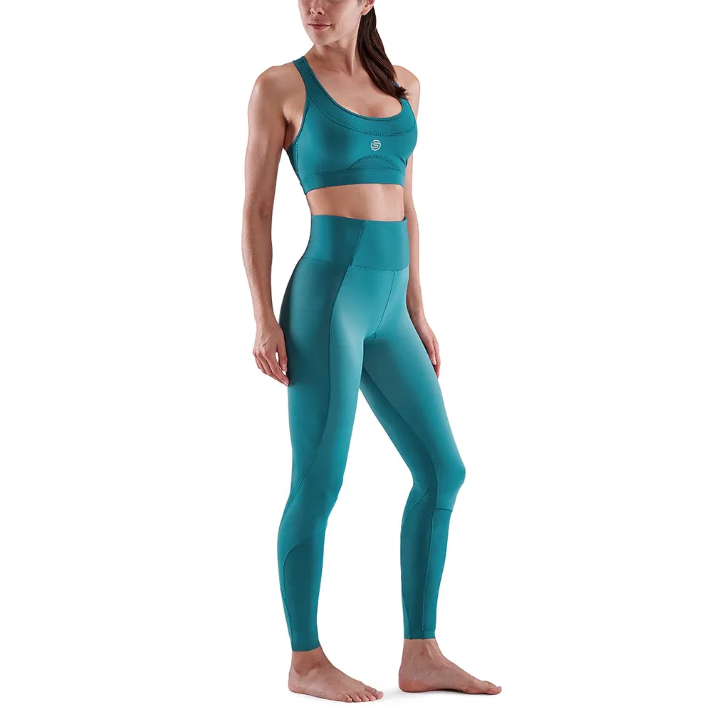 SKINS DNAmic Women sport bra Blue training yoga running gym casual hiking sz XS 歷史價格詳細信息