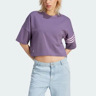 Adidas T-SHIRT 女款 紫色 寬鬆 短版 休閒 運動 百搭 柔軟 復古 短袖 上衣 IP8973 歷史價格詳細信息