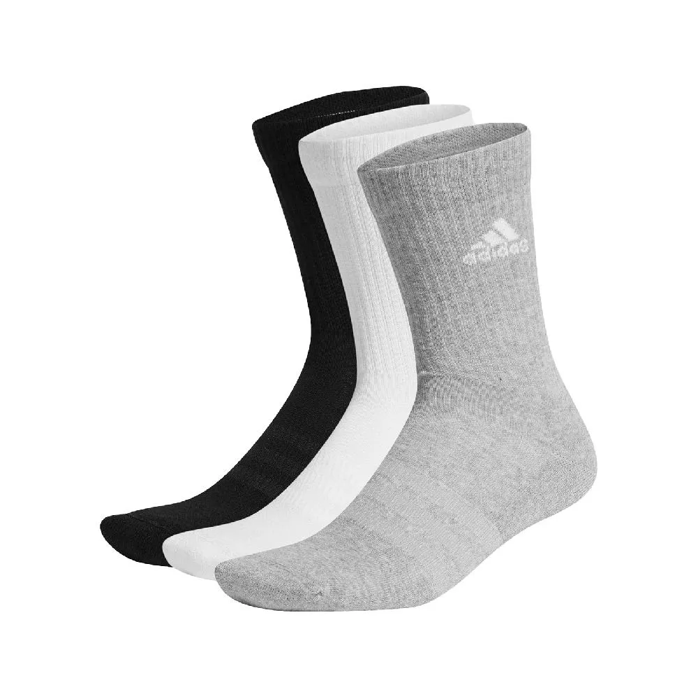 Adidas 黑白灰 襪子 三雙入 運動短襪 男女款 H5304【新竹皇家 IC1281】 歷史價格詳細信息