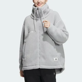 Adidas Lounge Boa [IP7059] 女 立領 外套 亞洲版 運動 訓練 休閒 抓絨 保暖 冬季 米白 歷史價格詳細信息