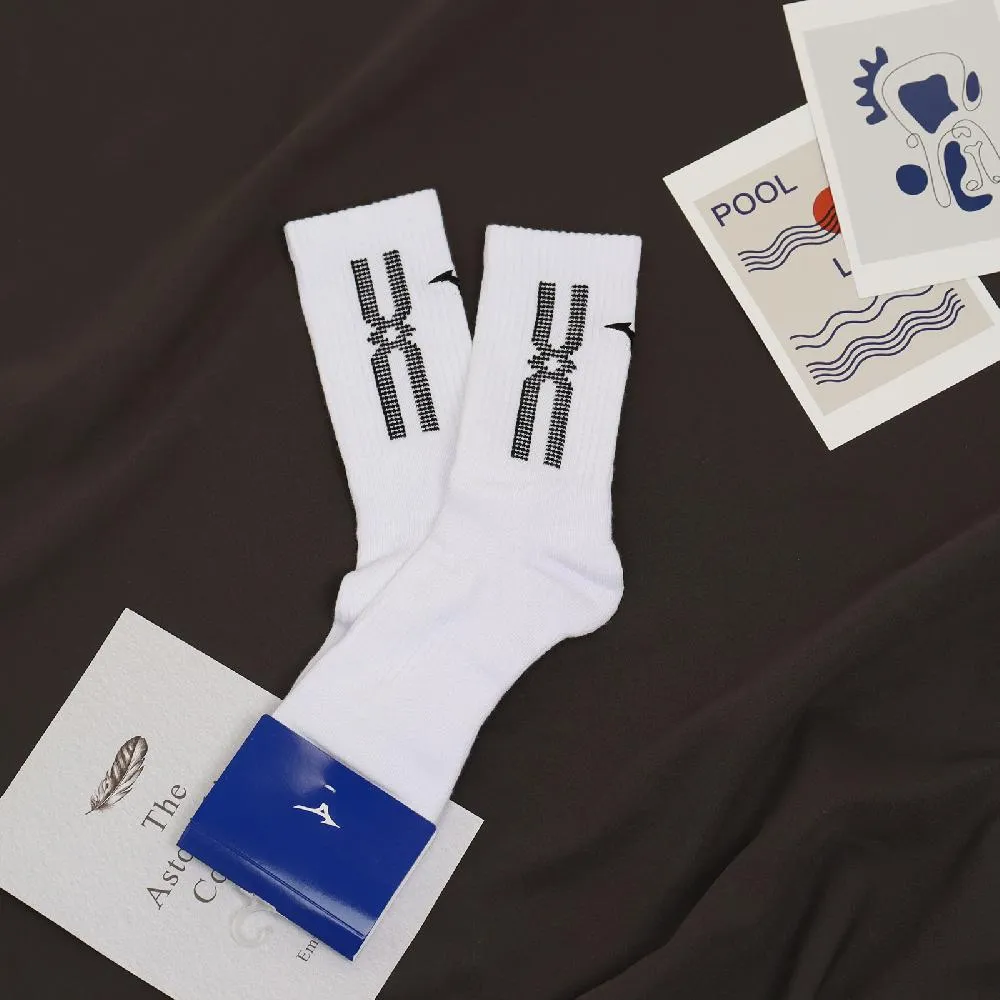 Mizuno 美津濃 襪子 Crew Socks 白 藍 綠 長襪 白襪 中筒 運動 32TXA607-17 歷史價格詳細信息