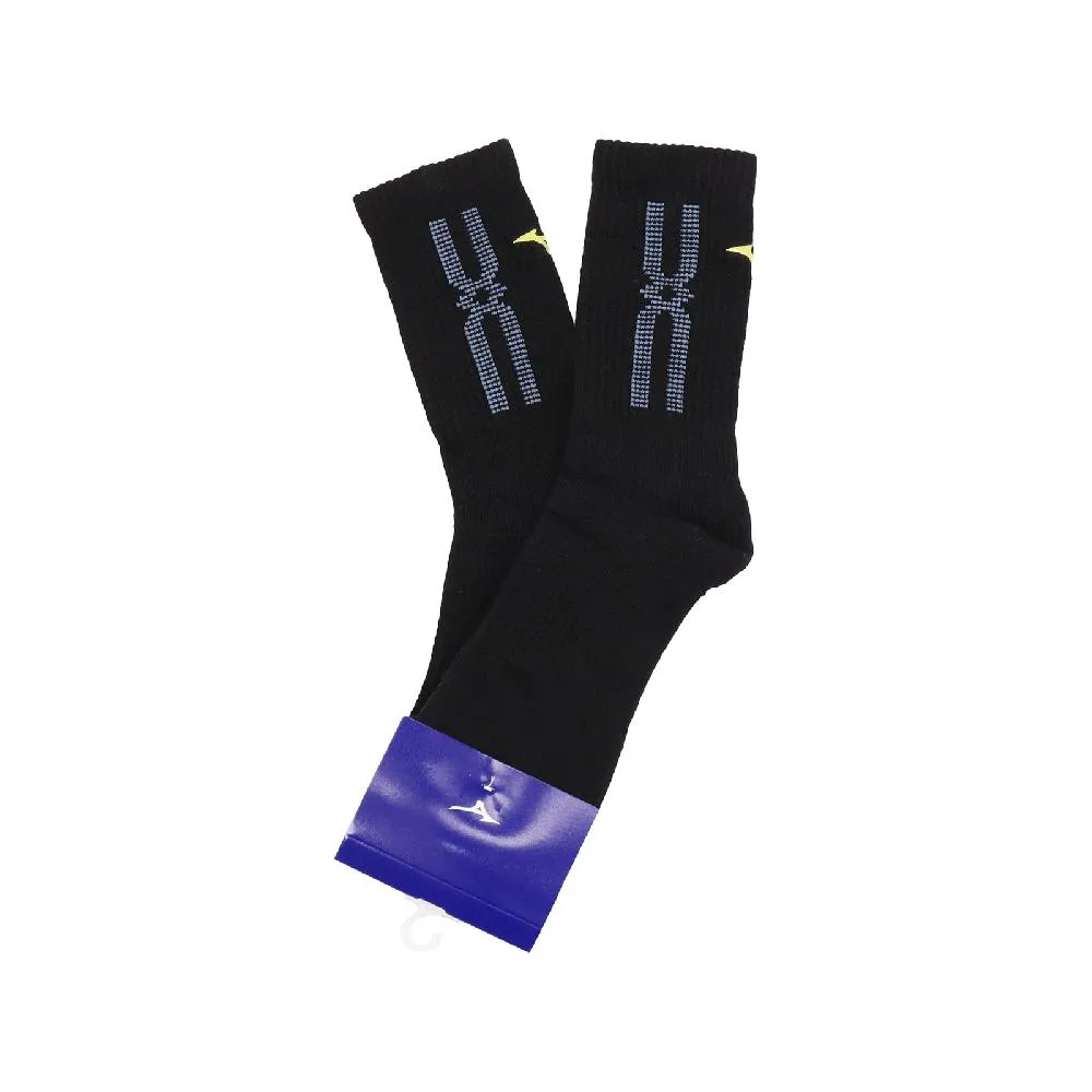 Mizuno 美津濃 襪子 Crew Socks 男款 白 黃 高筒 運動襪 長襪 包覆 單雙入 32TXA608-19 歷史價格詳細信息