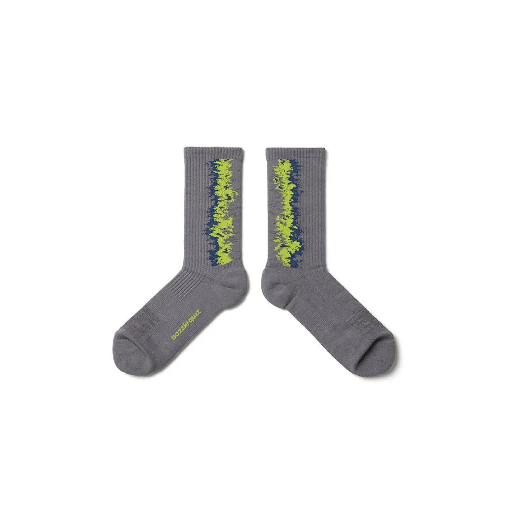 Nozzle quiz LANDING 休閒長筒襪 - 灰綠 歷史價格詳細信息