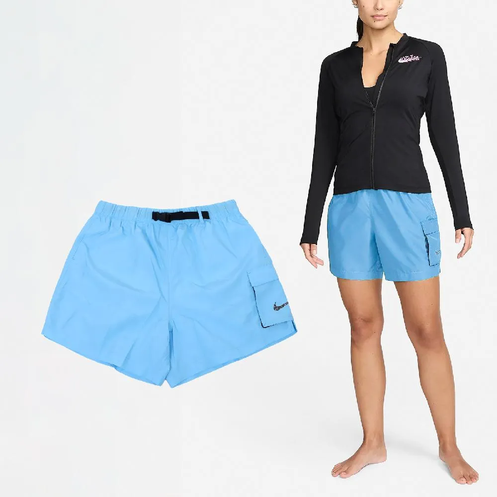Nike 耐吉 短褲 Swim Sneakers Volley Shorts 男款 黑 白 7吋 速乾 寬鬆 海灘褲 NESSE522-001 歷史價格詳細信息