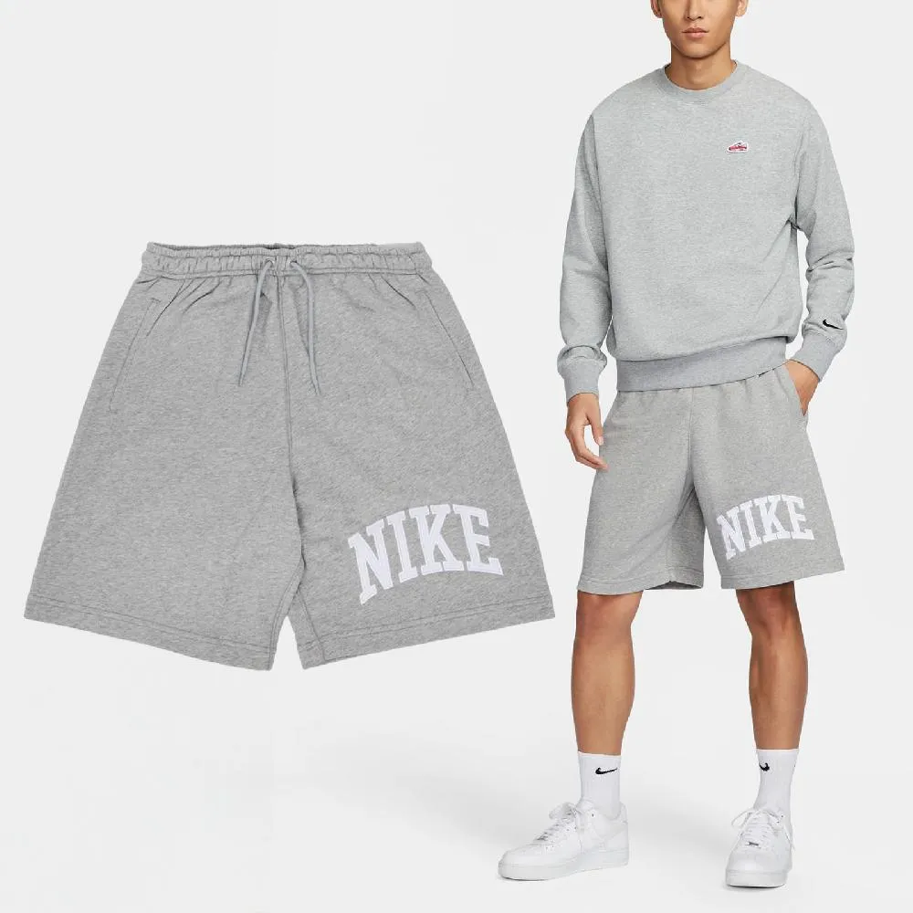 短褲 NSW Shorts 男款 灰 白 褲子 棉褲 寬鬆 不修邊 小LOGO DX0767-063 歷史價格詳細信息