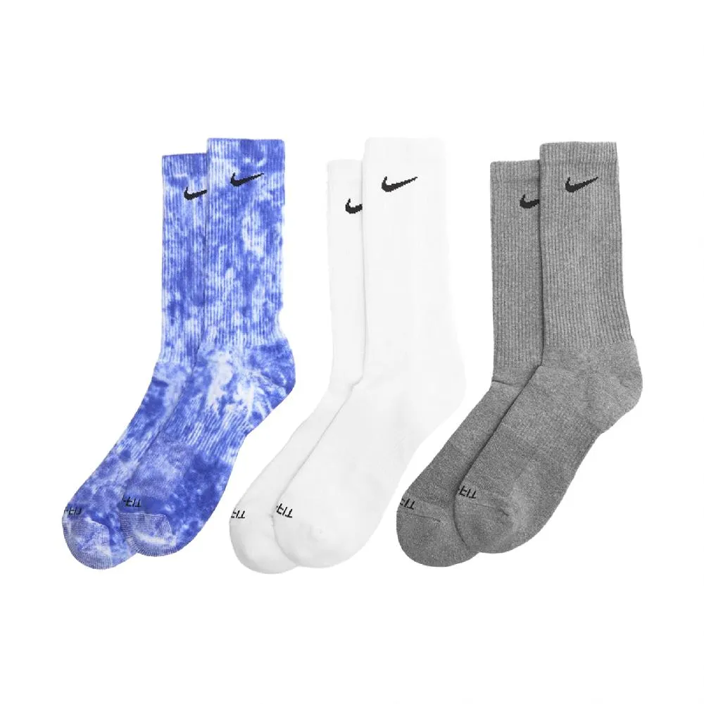 Nike 襪子 Everyday 藍 紫 男女款 渲染 水洗 紮染 兩雙入 透氣 中筒襪 快乾 DM3407-905 歷史價格詳細信息