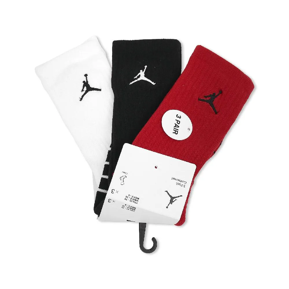 Nike 耐吉 長襪 Jordan Cushioned 兒童款 紫 灰 小朋友 中筒襪 休閒襪 襪子 JD2423019GS-002 歷史價格詳細信息