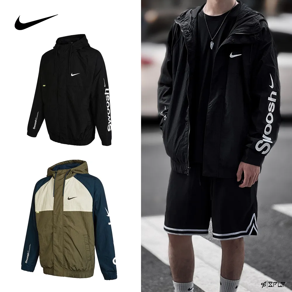 NIKE 防風外套 黑色 運動外套 網眼 左袖有口袋  立領外套 歷史價格詳細信息