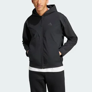 Adidas U CE Q4 FZHD [IJ6092] 男 連帽 外套 亞洲版 運動 訓練 休閒 寬鬆 黑 歷史價格詳細信息