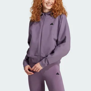 Adidas W Z.N.E. FZ [IN5134] 女 連帽 外套 亞洲版 運動 訓練 休閒 寬鬆 舒適 淺灰 歷史價格詳細信息