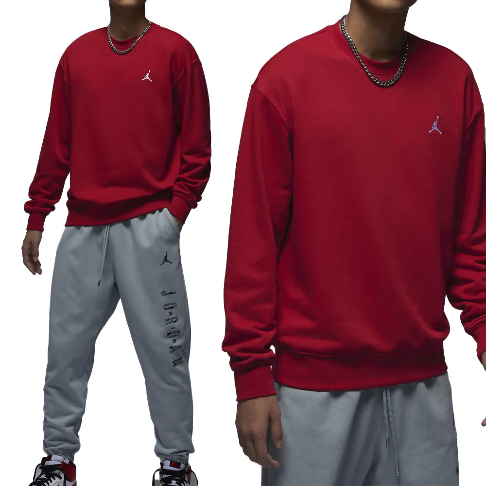 【NIKE】AS M J FLC CREW JT 男款 長袖上衣 大學T 喬丹 藍灰色-HF7846028 歷史價格詳細信息