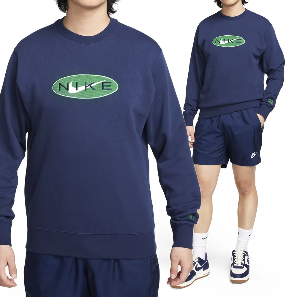 Nike 大學T 深藍色 logo 彩色 流行 潮流 穿搭 S 歷史價格詳細信息