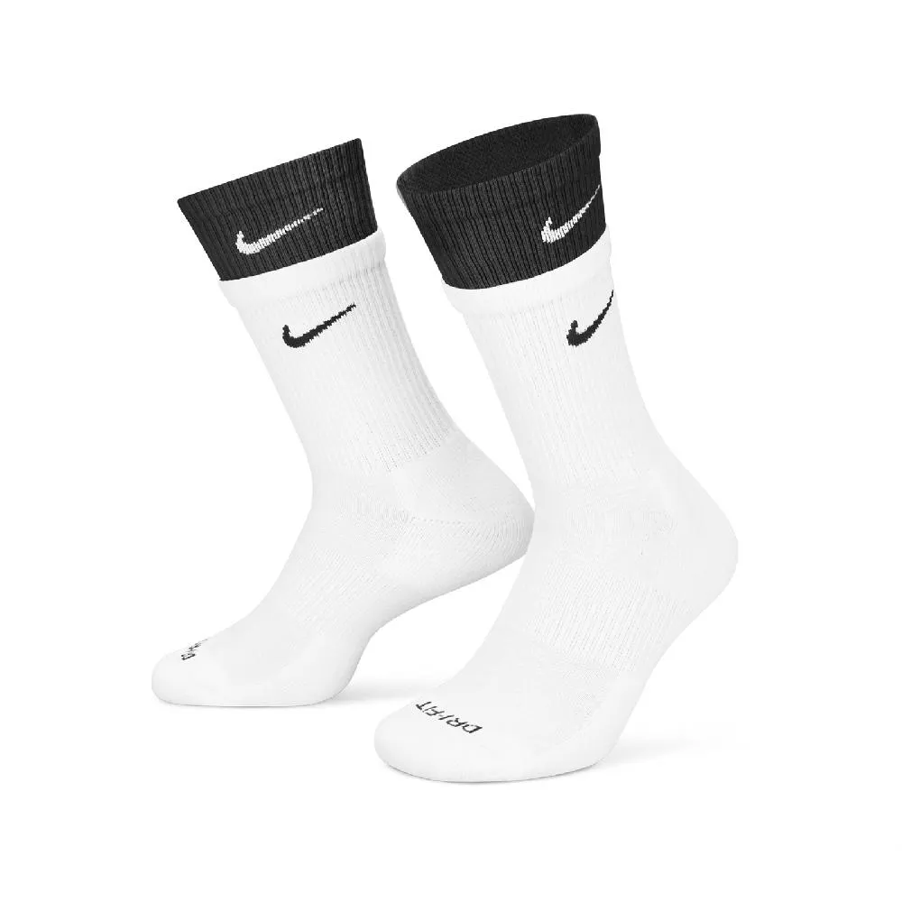 NIKE 長襪 EVERYDAY PLUS 白藍紅 中高筒 三雙一組 襪子 DH3822-902 歷史價格詳細信息