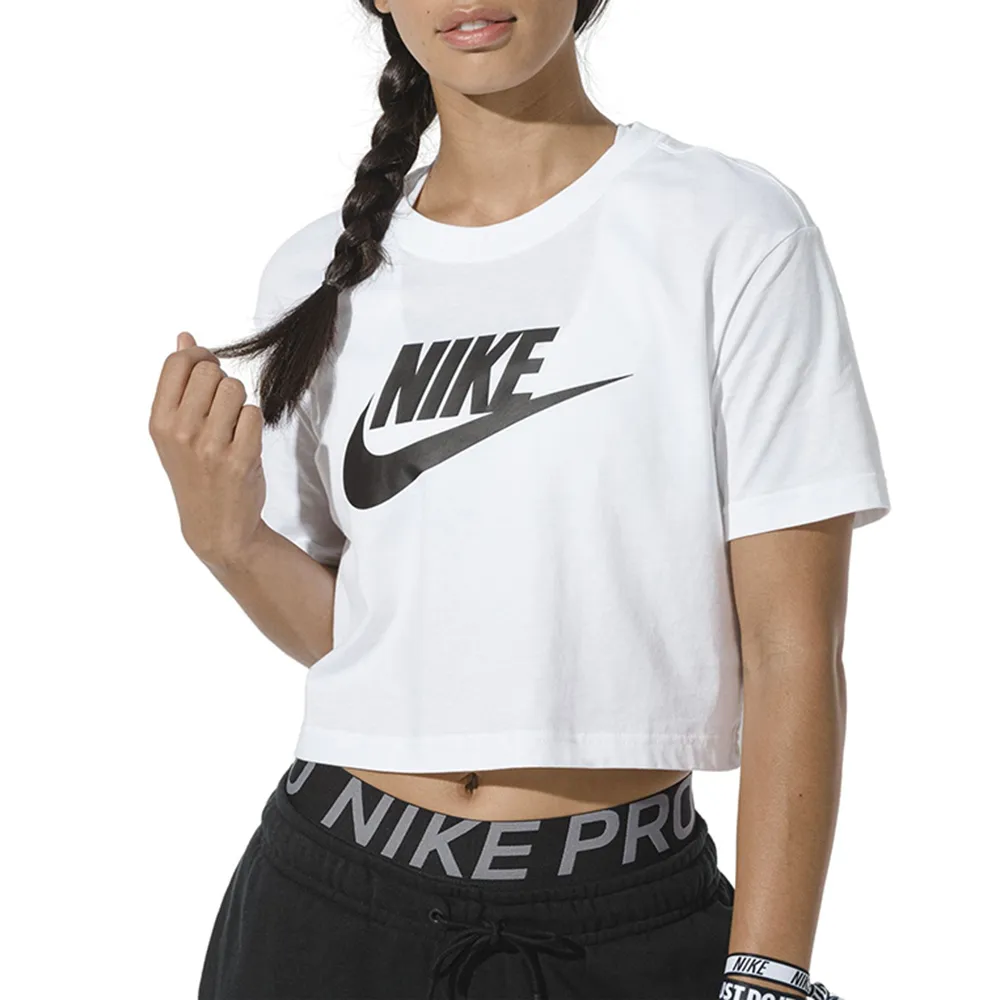 NIKE AS W NSW TEE ESSNTL CRP ICN FT 白 LOGO短T 短版 短袖 女 夏日 BV6176-100 歷史價格詳細信息