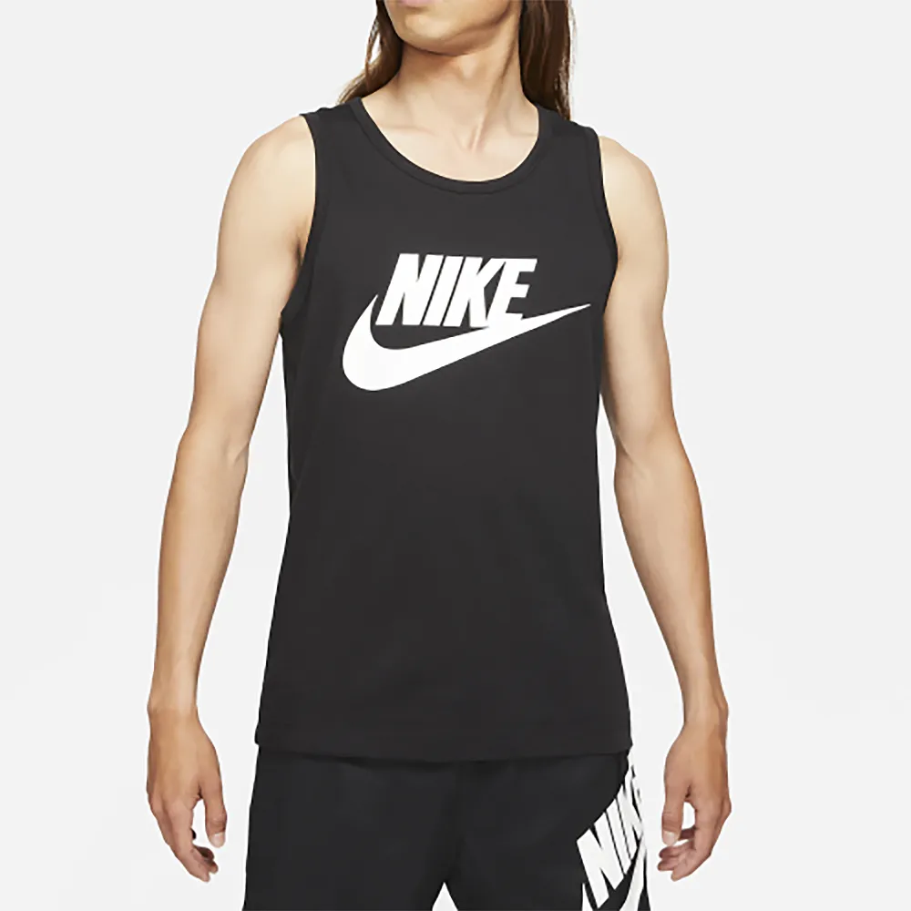 Nike 背心 NSW Tank Top 黑 白 男款 基本款 運動 休閒 Logo 無袖 純棉 AR4992-013 歷史價格詳細信息
