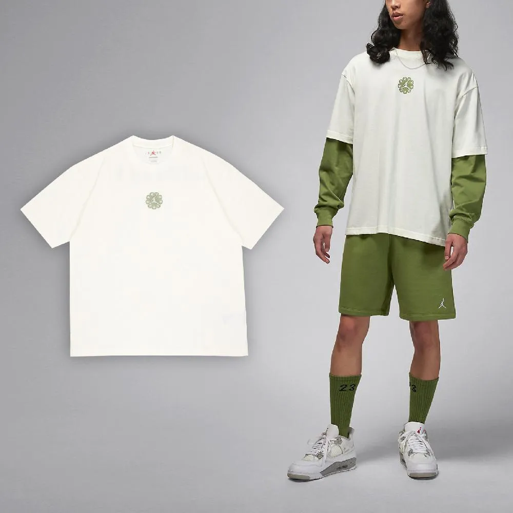 Nike 耐吉 短袖 Jordan Brand 男款 白 紅 背後印花 純棉 棉T 短T 喬丹 飛人 FB7469-100 歷史價格詳細信息