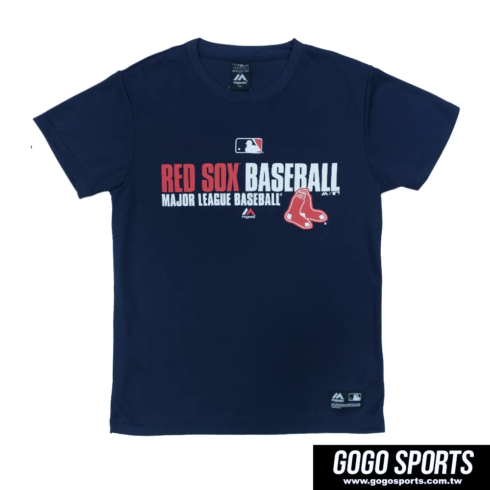 Majestic-經典紅襪隊吸濕排汗短袖T-深藍(6030218) 歷史價格詳細信息