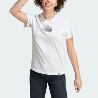 Adidas Doodle FILL T 女 白 Q版塗鴉 雲朵 小花 舒適 休閒 短袖 IB4887 歷史價格詳細信息