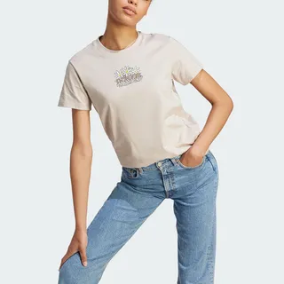 Adidas Doodle FILL T 女 白 Q版塗鴉 雲朵 小花 舒適 休閒 短袖 IB4887 歷史價格詳細信息