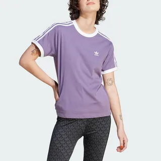 ADIDAS 3 STRIPES TEE 女短袖上衣 H33574 淺藍 歷史價格詳細信息