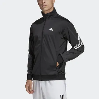 Adidas 3S KNIT JKT [HT7176] 男 立領 外套 亞洲版 運動 網球 訓練 吸濕 排汗 愛迪達 黑 歷史價格詳細信息
