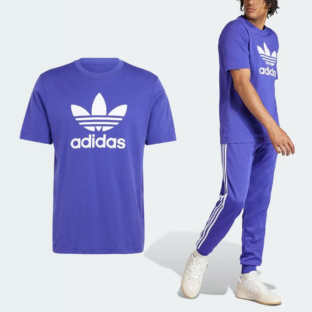 adidas 愛迪達 短袖 Adicolor 3-Stripes 女款 紫 白 合身 短版 三條紋 三葉草 短T IP0658 歷史價格詳細信息