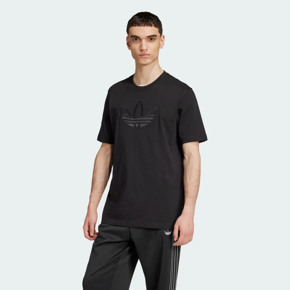 ADIDAS OUTLINE TEE 男短袖上衣 DV1563 黑 歷史價格詳細信息