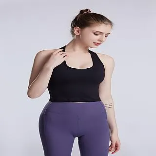 【双紅瑜伽】鏤空美背v領運動内衣 黃土棕 歷史價格詳細信息