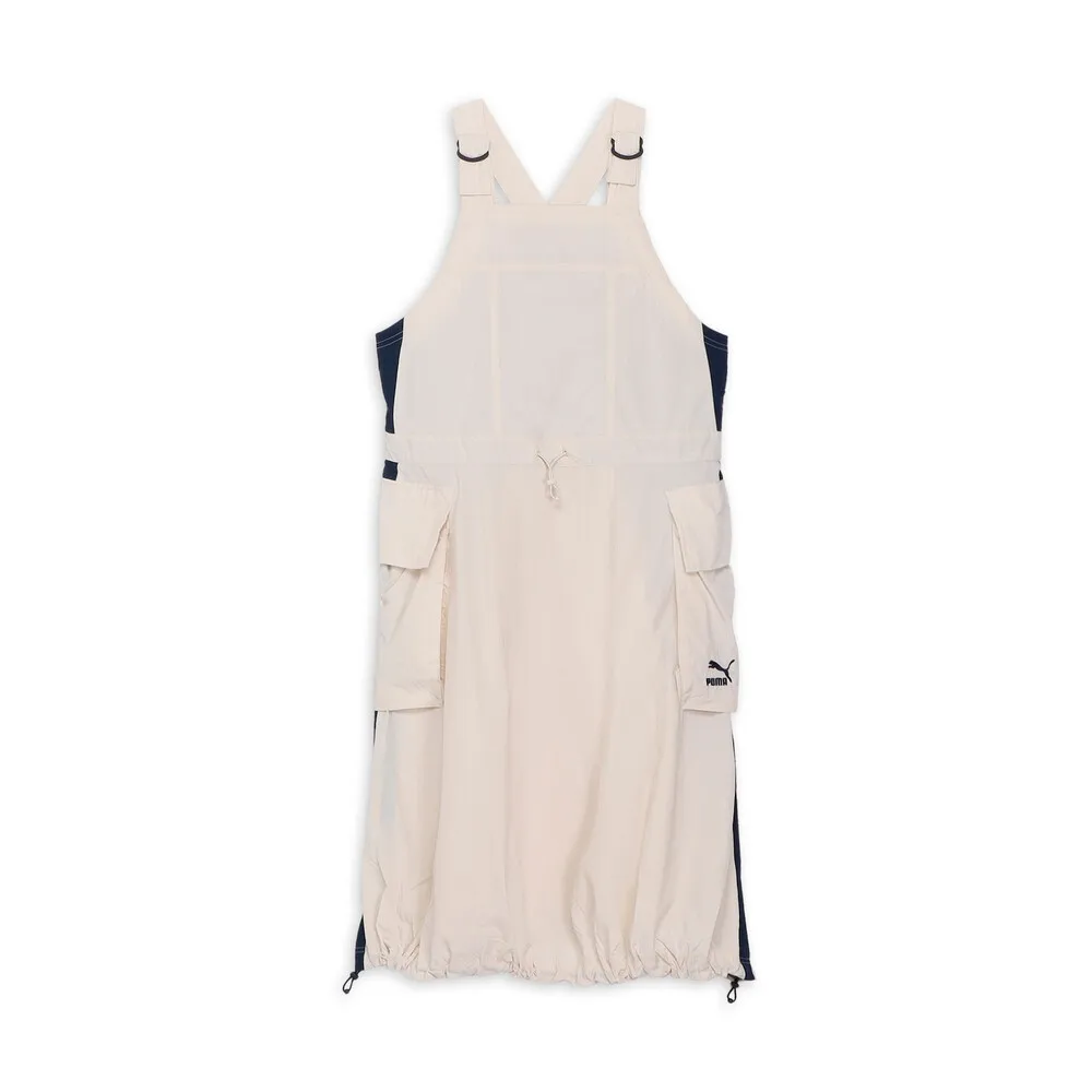 【PUMA】流行系列T7吊帶連身裙(F) 長裙 女 深藍色-62812914 歷史價格詳細信息