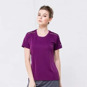 《Sasaki》(女款)長效性吸濕排汗功能運動短衫(深葡萄紫/螢光綠)/844043 歷史價格詳細信息