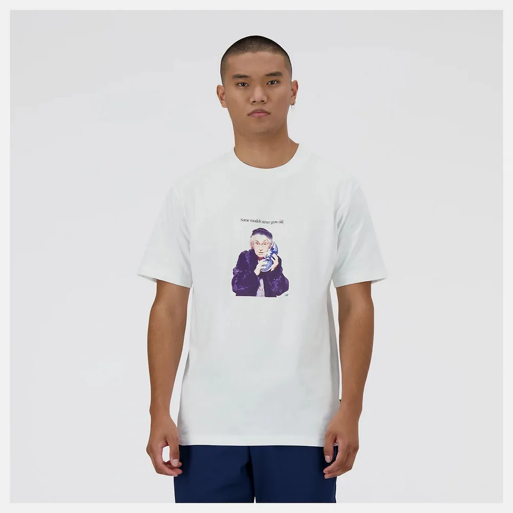 【New Balance】短袖上衣 短袖上衣 男 白色_MT41591WT-F 歷史價格詳細信息