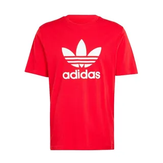 Adidas Trefoil T-Shirt IR8009 男 短袖 上衣 T恤 經典 三葉草 棉質 舒適 紅 歷史價格詳細信息