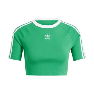 Adidas 3 S Baby Tee [IP0659] 女 短版 短袖 上衣 運動 休閒 復古 三葉草 修身 淺果綠 歷史價格詳細信息