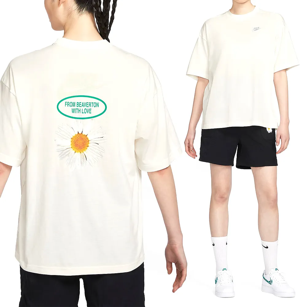 NIKE NSW TEE SS SPORT DAISY 女款 小花LOGO T恤 DN5859-010 黑 100 白 歷史價格詳細信息