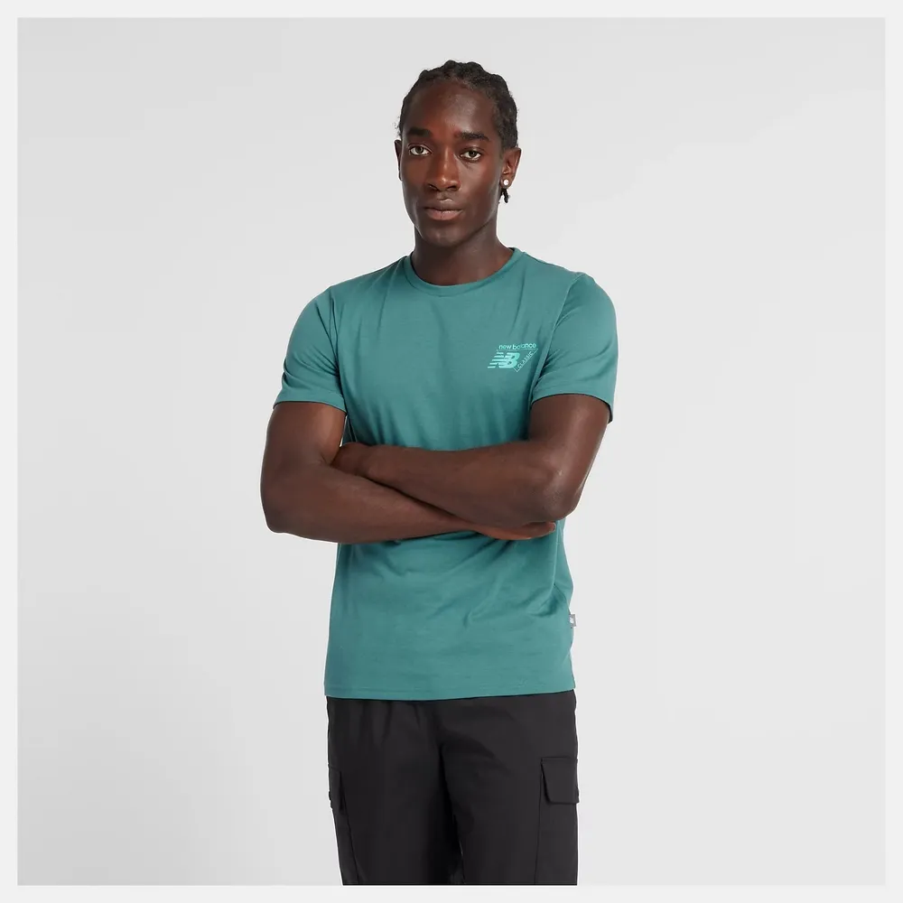New balance 藍綠色 純棉 短袖 T恤 男款 NO.H3118【新竹皇家 MT03553TMT】 歷史價格詳細信息