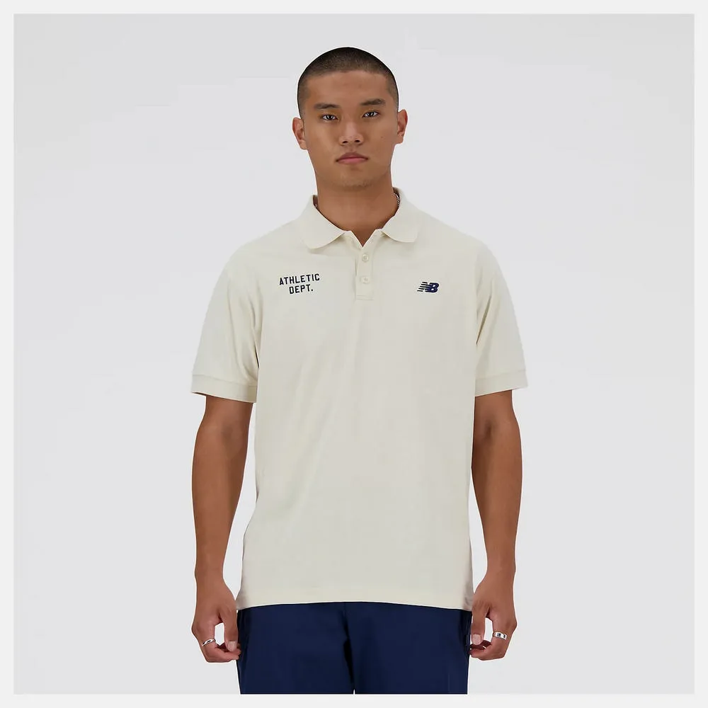 New Balance 男 POLO衫 上衣 短袖 運動 休閒 美規 寬鬆 舒適 藍 MT41513NNY 歷史價格詳細信息