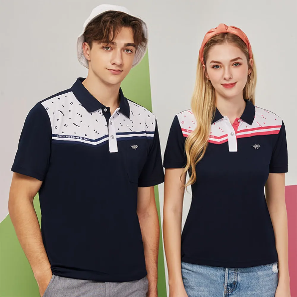 【Londa Polo】PK四角網眼麻紋女版短袖POLO衫(P247207)桃紅 歷史價格詳細信息