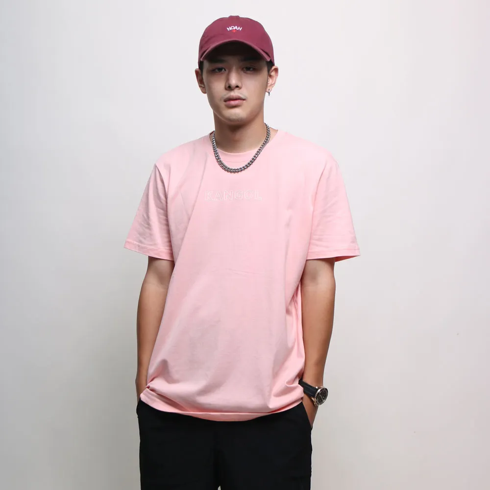 KANGOL 短袖 淺粉 背後印刷大LOGO 袋鼠 棉 男 6125100242 歷史價格詳細信息