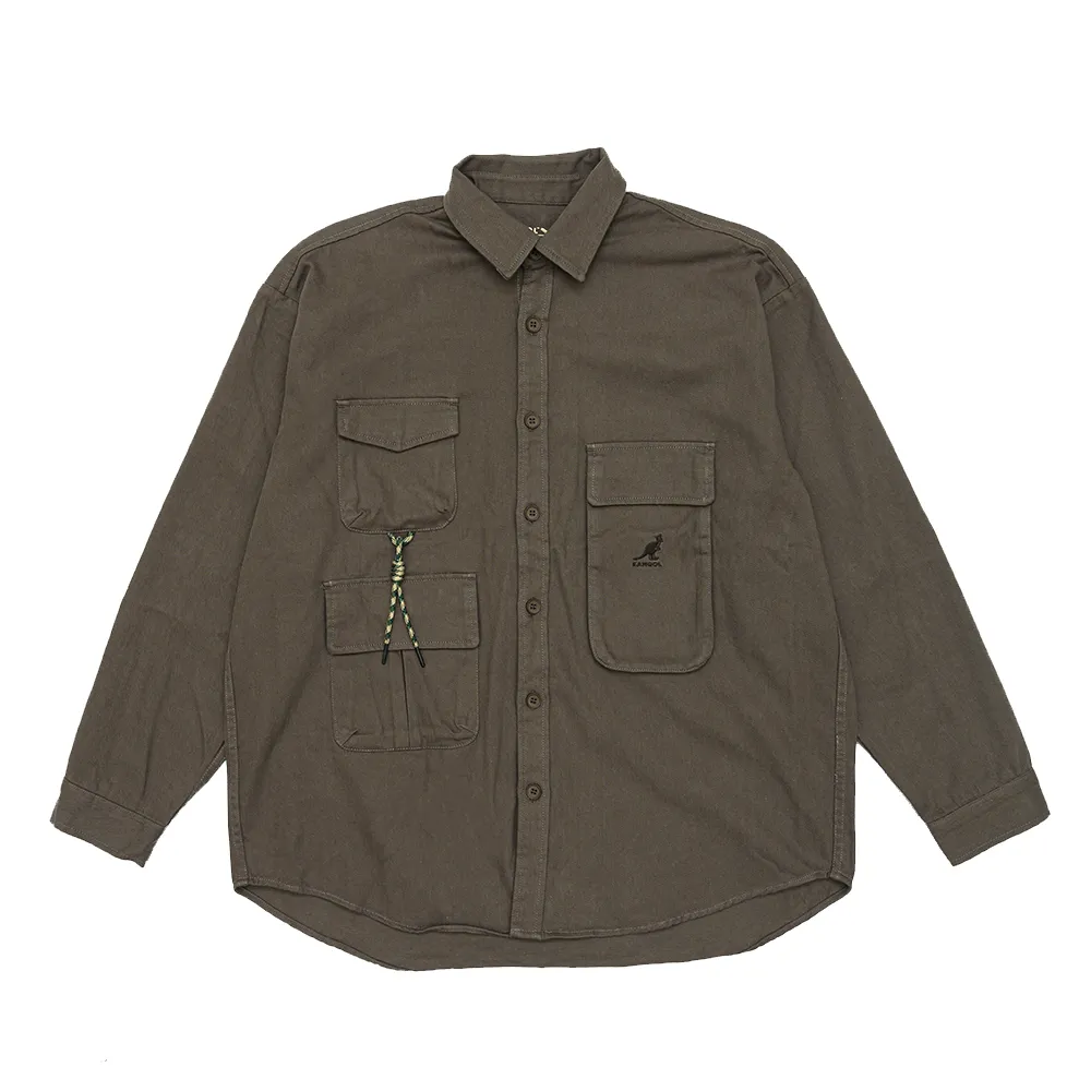 KANGOL 長袖 襯衫 深灰 工裝 中性 6255147010 歷史價格詳細信息