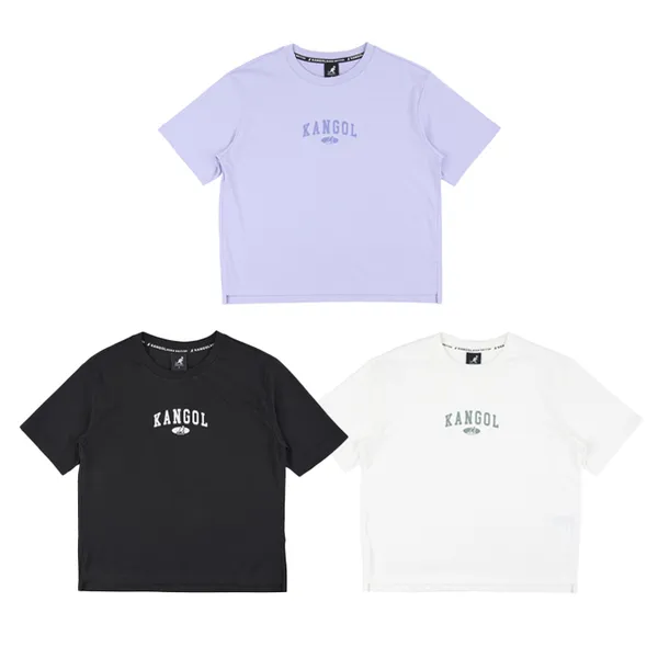 KANGOL 女 短袖上衣 毛圈休閒上衣 米色 -6322100431 歷史價格詳細信息