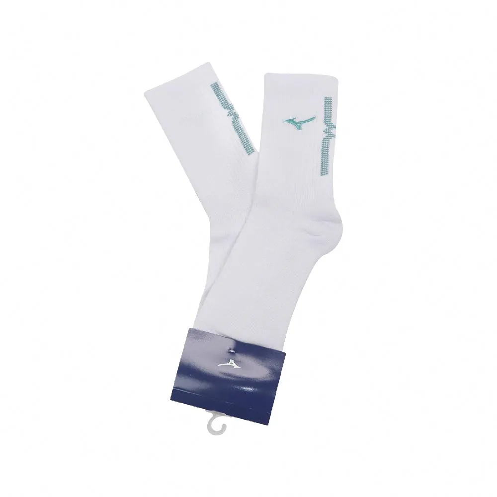 Mizuno 美津濃 襪子 Crew Socks 男款 白 黃 高筒 運動襪 長襪 包覆 單雙入 32TXA608-19 歷史價格詳細信息