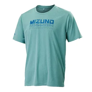Mizuno 美津濃 男子 短袖上衣 - 運動 休閒 慢跑 吸汗快乾 - 藍 - 32TA101222 歷史價格詳細信息