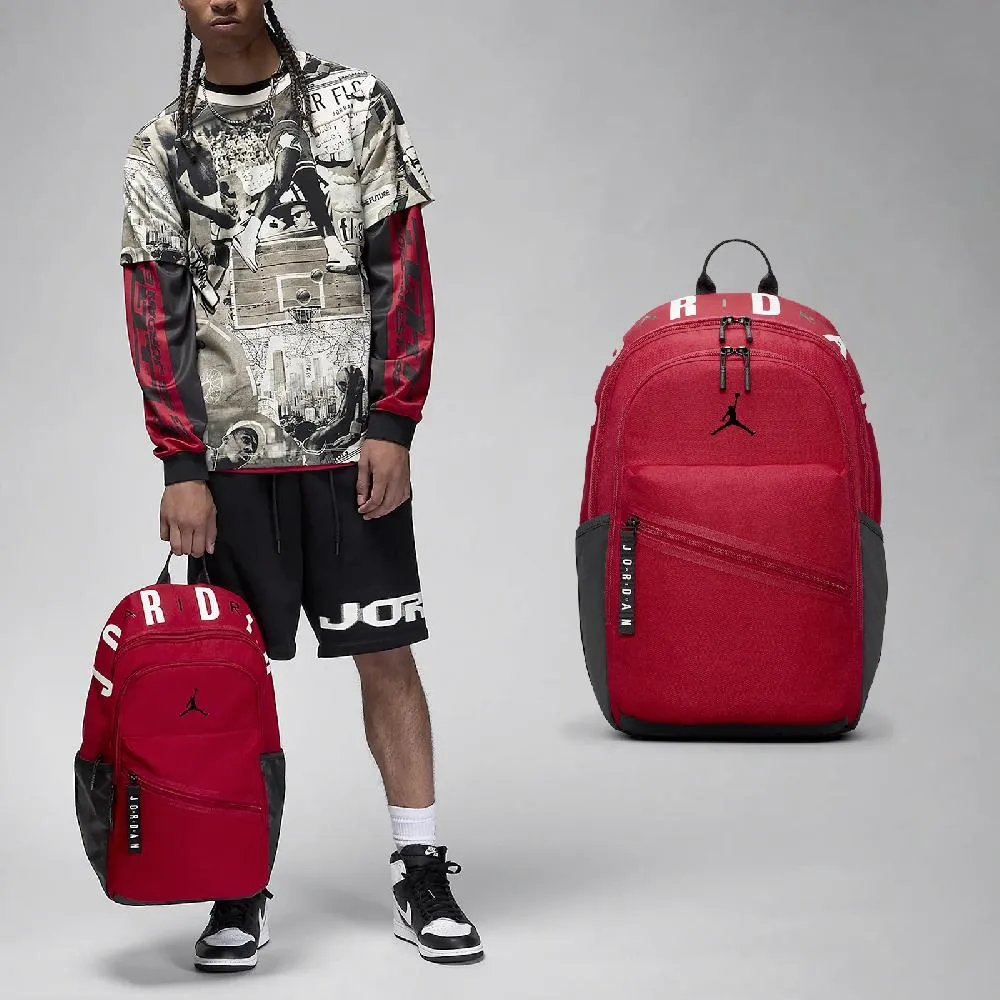 後背包 Jordan Monogram 黑 13吋 滿版印花 筆電包 雙肩包 背包 包包 JD2443026AD-001 歷史價格詳細信息