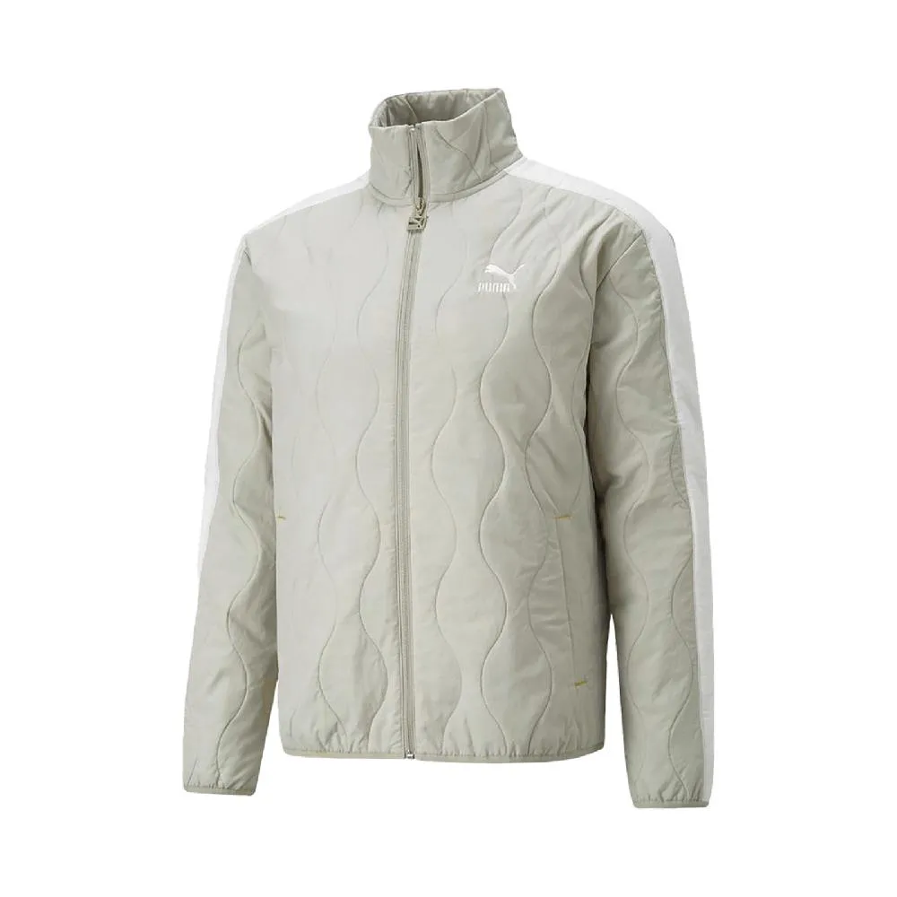 Puma 外套 Classic 男款 綠 立領外套 绗縫 防潑水 防風 長袖 53893568 歷史價格詳細信息