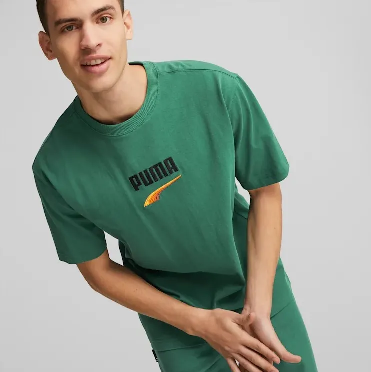 PUMA 短T 流行系列 DOWNTOWN 湖綠 橘LOGO 短袖 T恤 男 53824884 歷史價格詳細信息