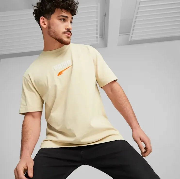 PUMA 短T 流行系列 DOWNTOWN 湖綠 橘LOGO 短袖 T恤 男 53824884 歷史價格詳細信息
